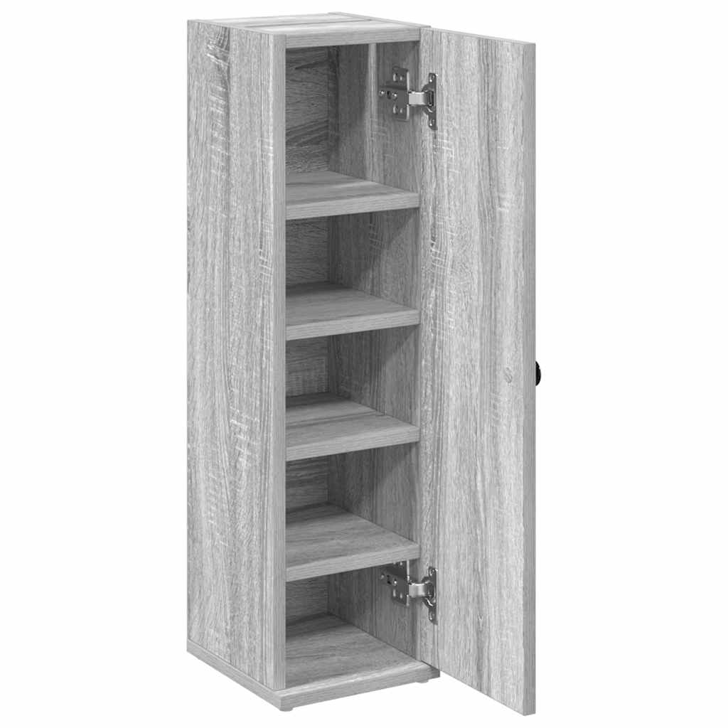 badeværelsesskab med rulleholder 20,5x22x72 cm grå sonoma-eg