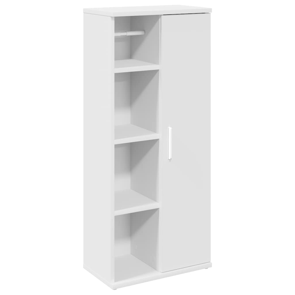 badeværelsesskab med rulleholder 39x22x90 cm hvid