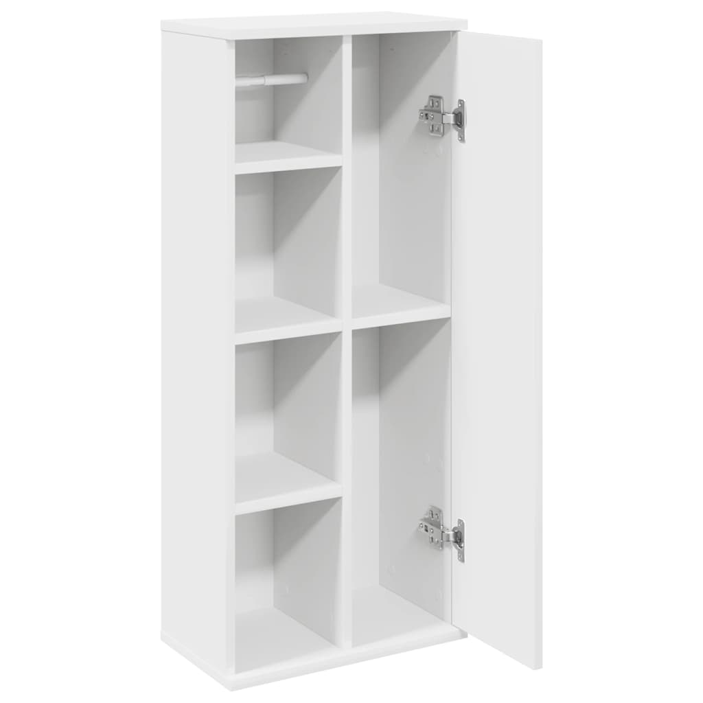 badeværelsesskab med rulleholder 39x22x90 cm hvid