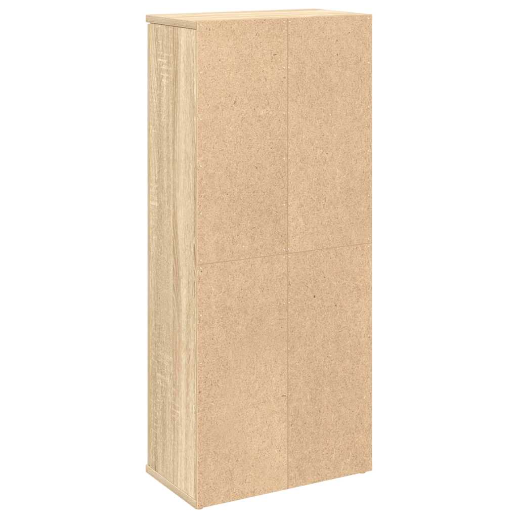 badeværelsesskab med rulleholder 39x22x90 cm sonoma-eg