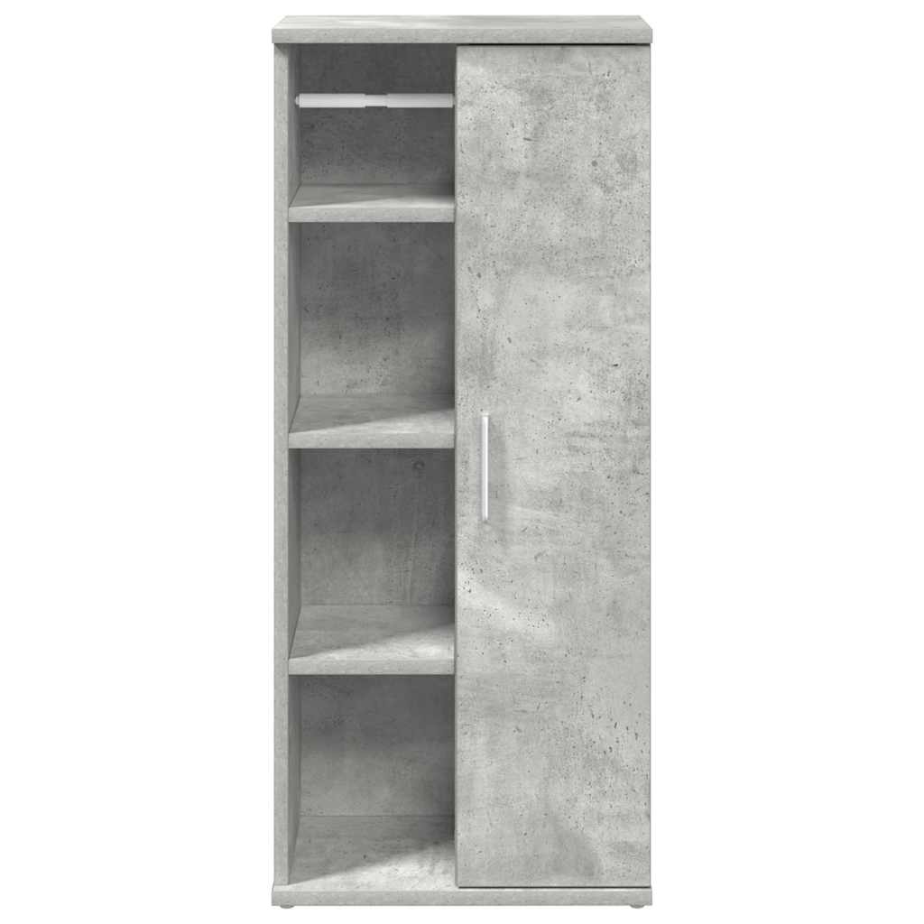 badeværelsesskab med rulleholder 39x22x90 cm betongrå