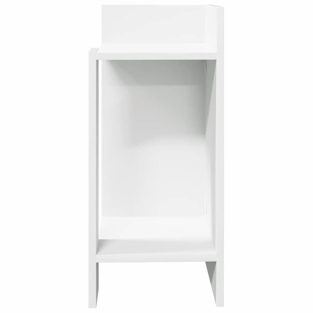 sidebord med hylde Hvid 25,5x27x60 cm