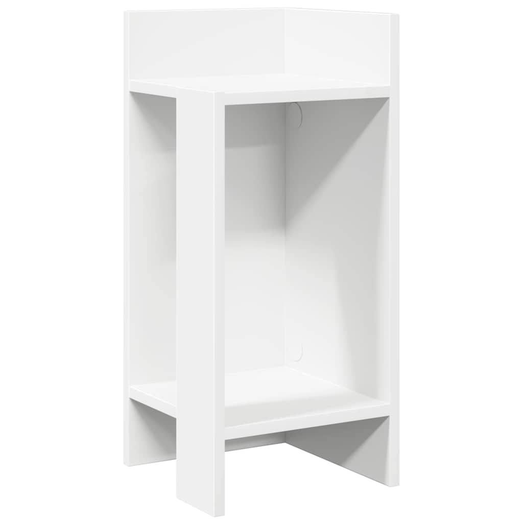 Sideborde 2 stk med reol hvid 25,5x27x60 cm