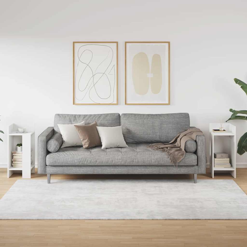 Sideborde 2 stk med reol hvid 25,5x27x60 cm