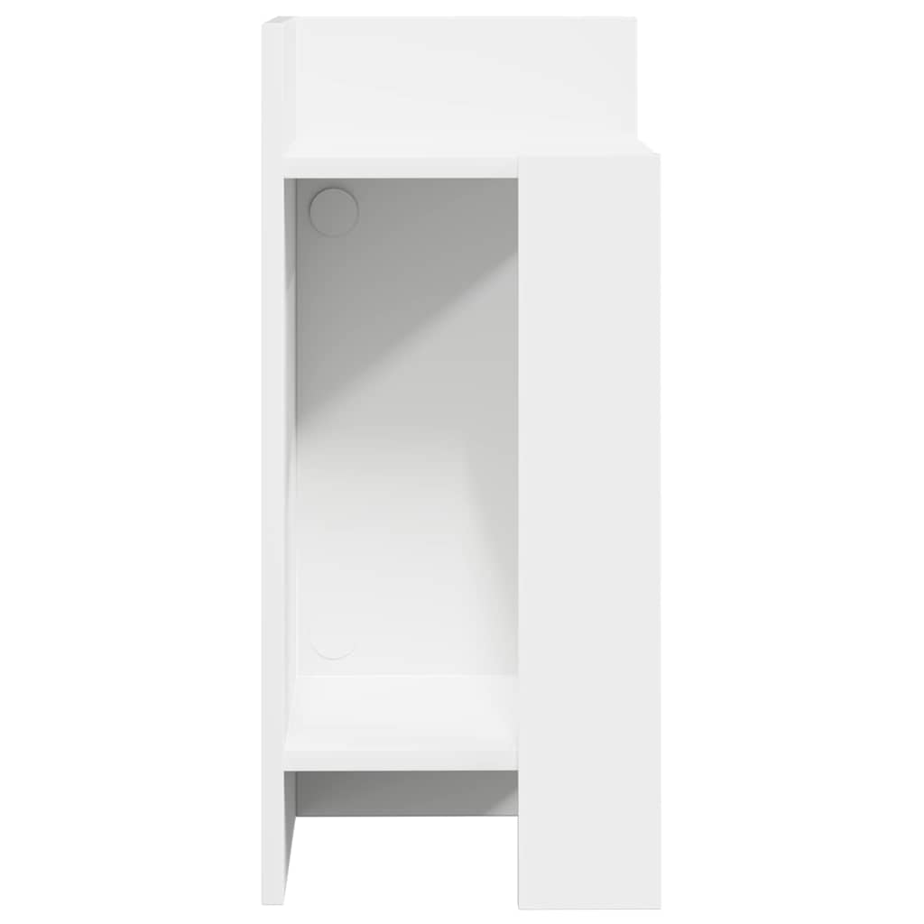 Sideborde 2 stk med reol hvid 25,5x27x60 cm