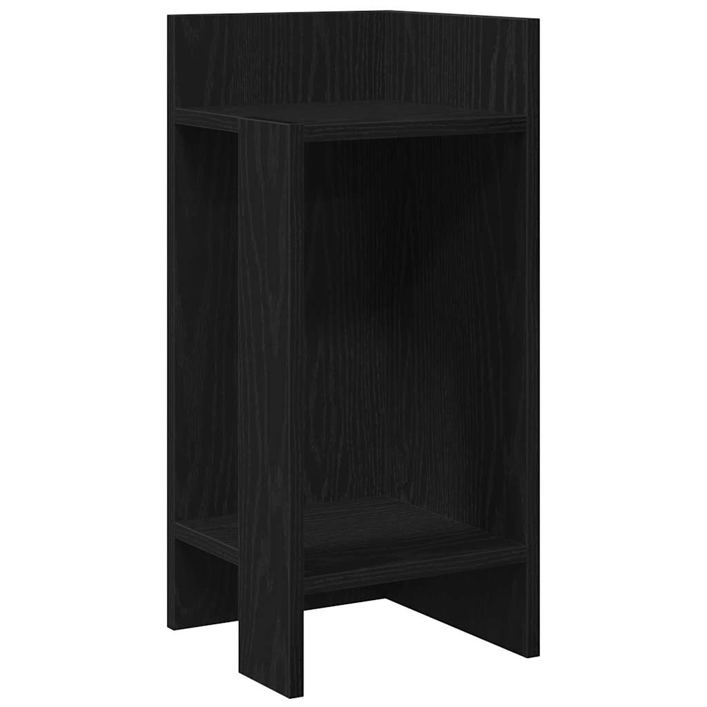 sidebord med hylde sort 25,5x27x60 cm