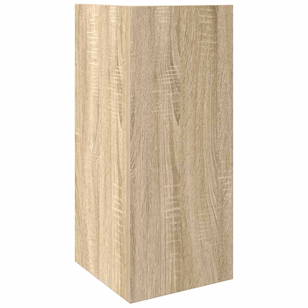 sidebord med hylde sonoma eg 25,5x27x60 cm