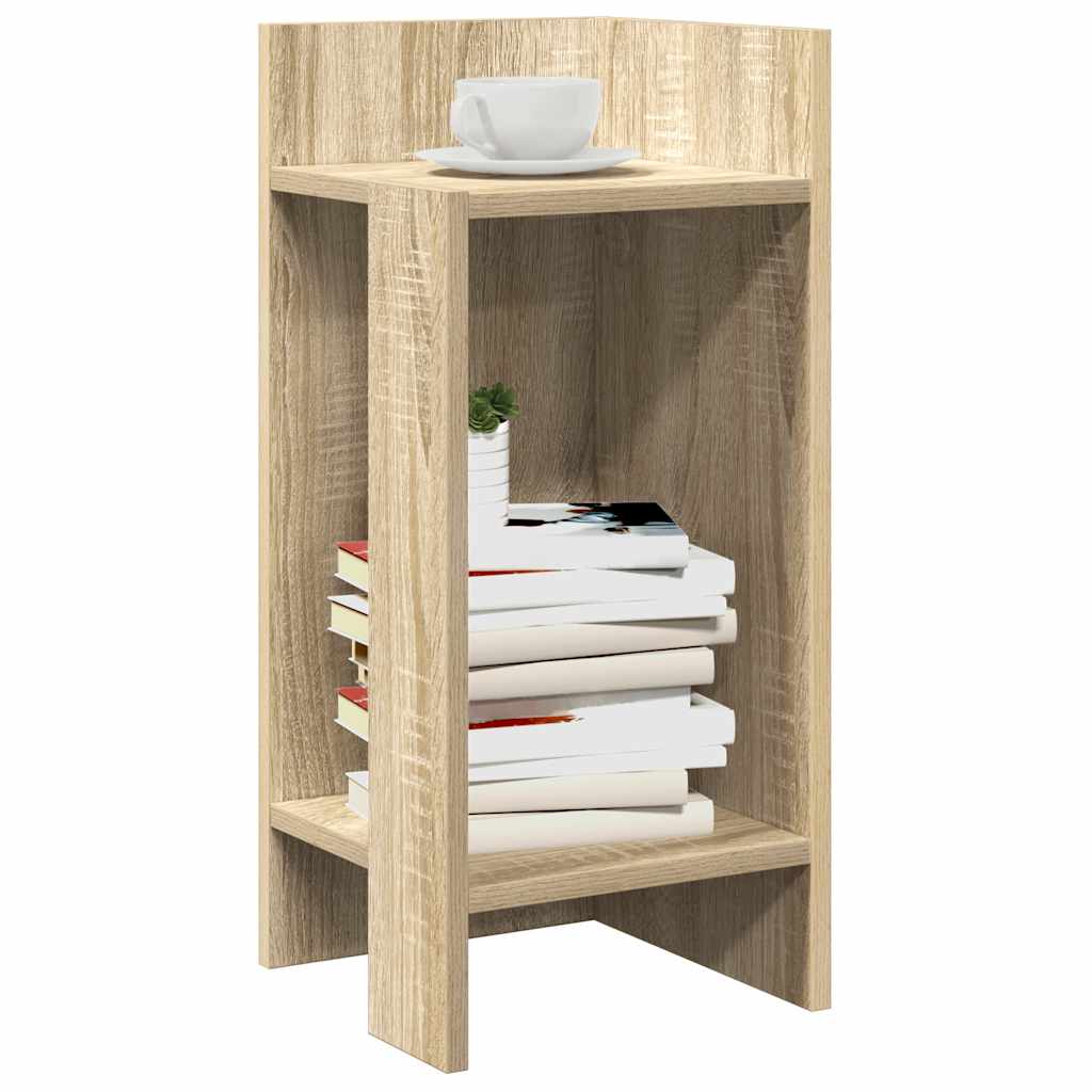 sidebord med hylde sonoma eg 25,5x27x60 cm