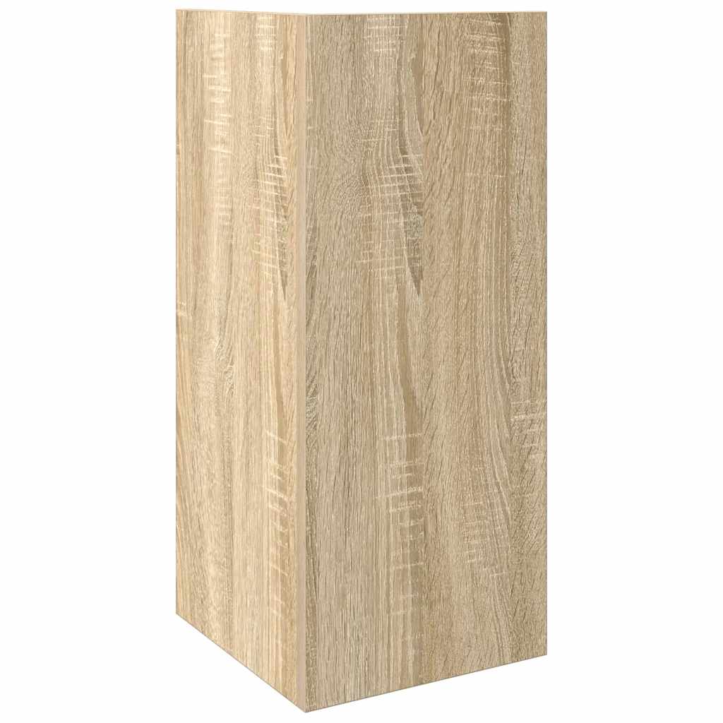 Sideborde 2 stk med reol sonoma eg 25,5x27x60 cm