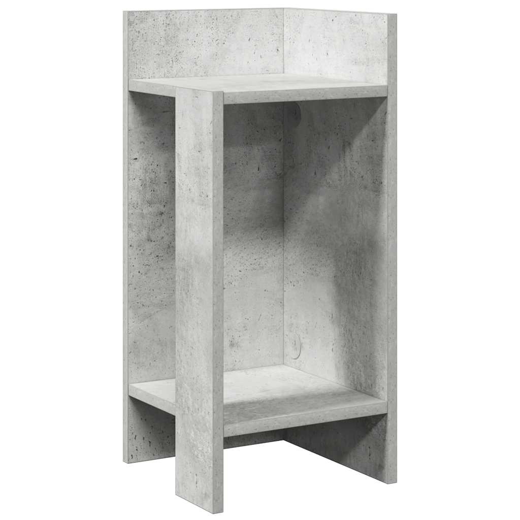 sidebord med hylde betongrå 25,5x27x60 cm