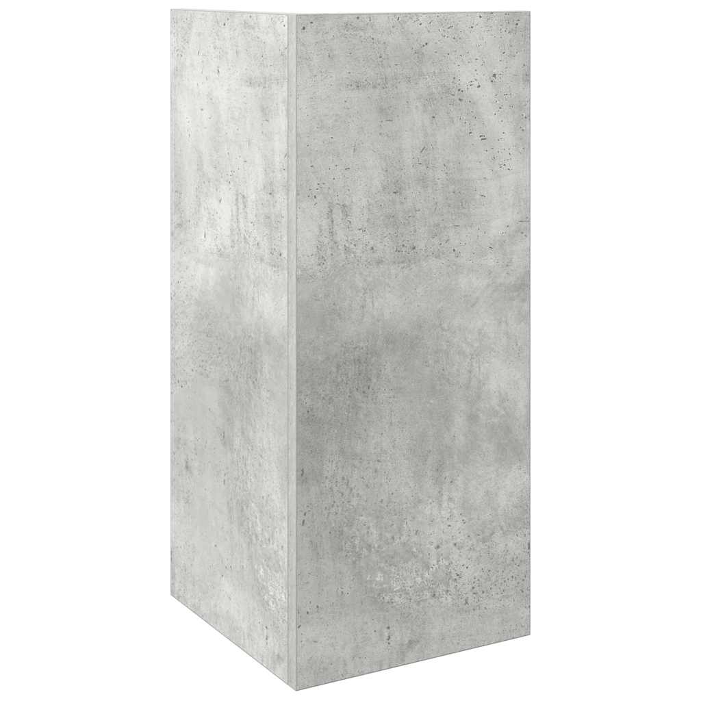 sidebord med hylde betongrå 25,5x27x60 cm