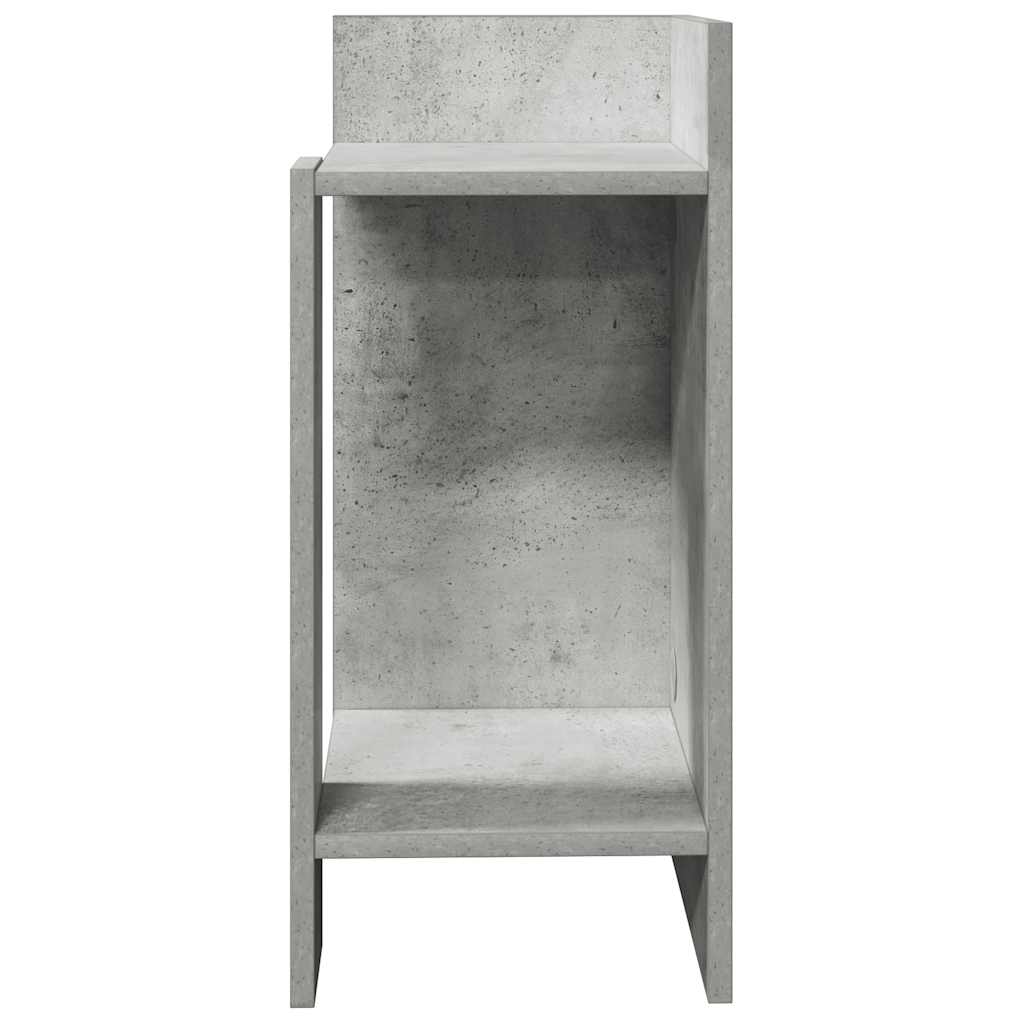 Sideborde 2 stk med reol betongrå 25,5x27x60 cm