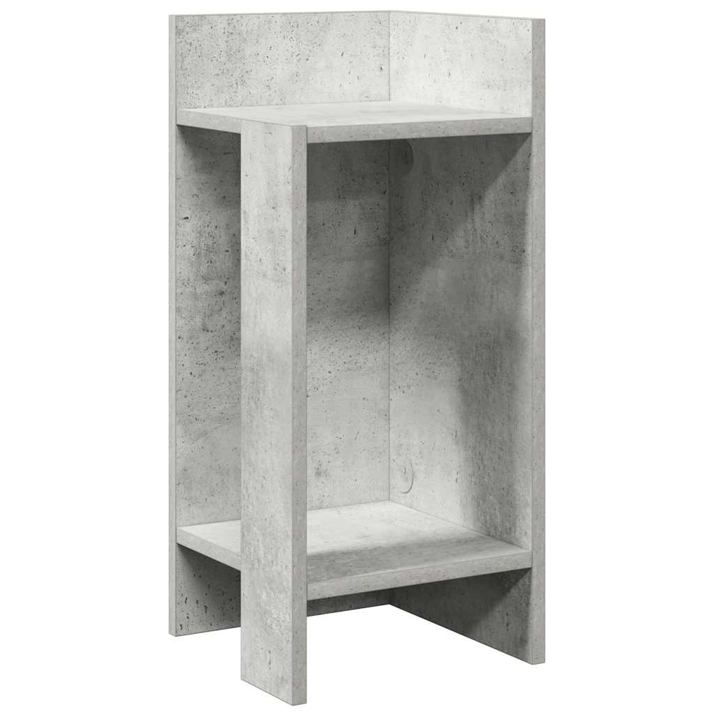 Sideborde 2 stk med reol betongrå 25,5x27x60 cm