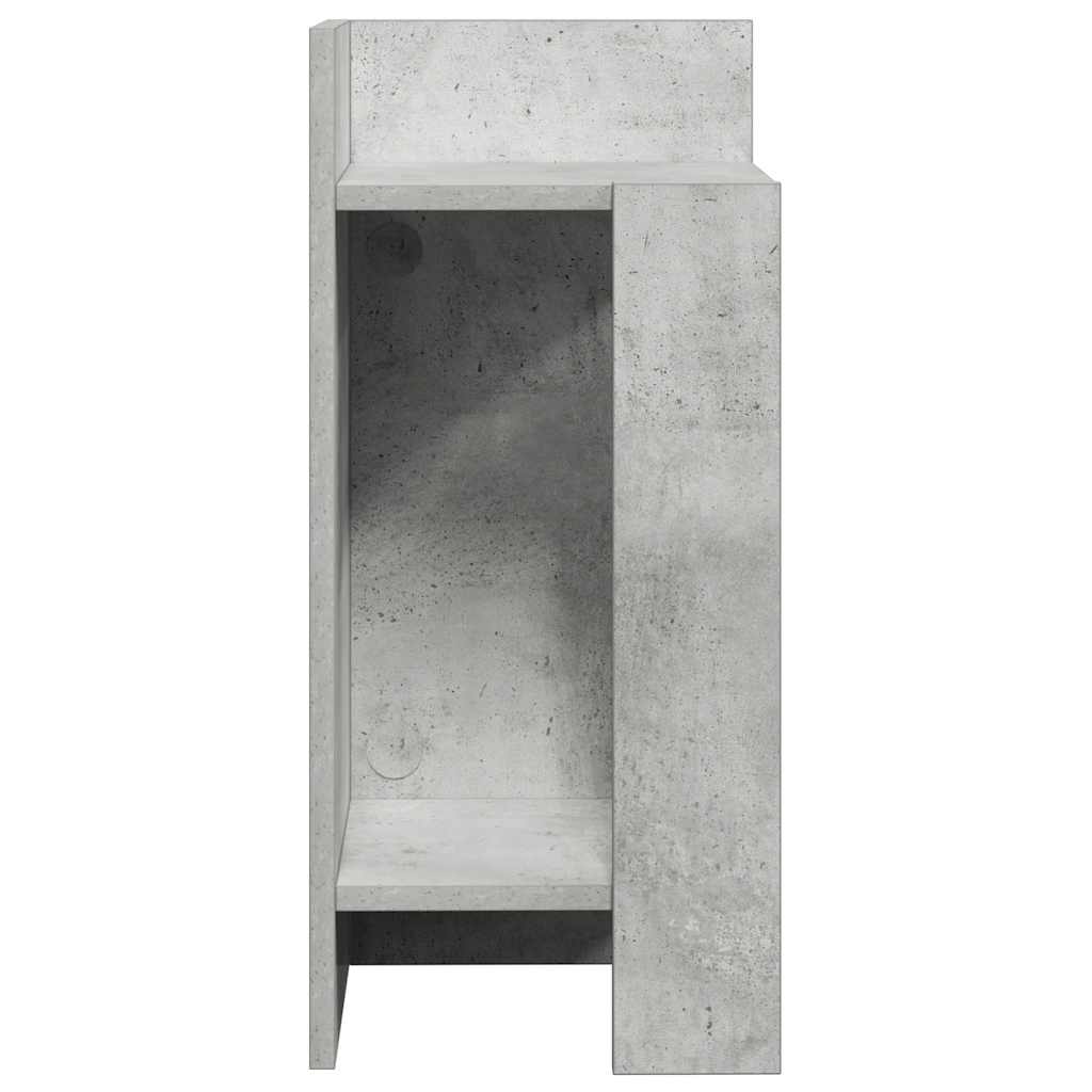 Sideborde 2 stk med reol betongrå 25,5x27x60 cm
