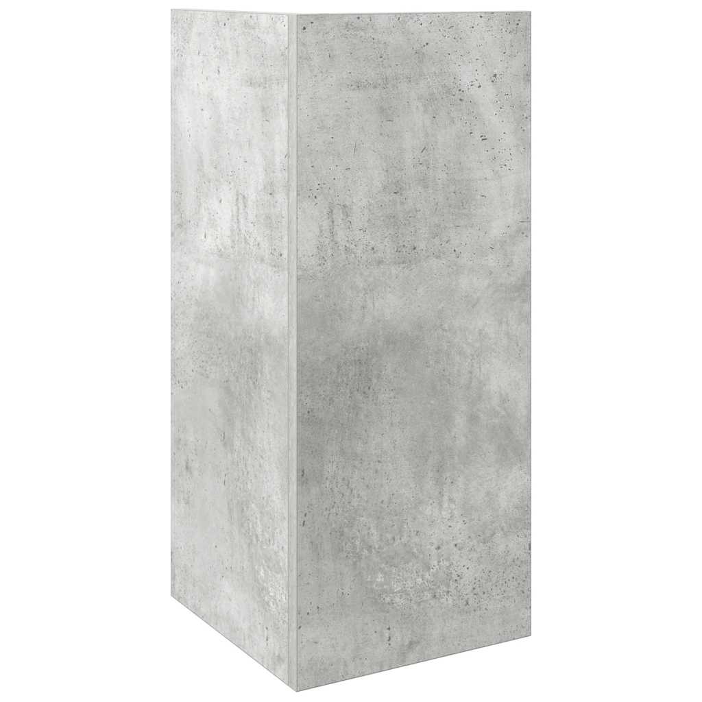 Sideborde 2 stk med reol betongrå 25,5x27x60 cm