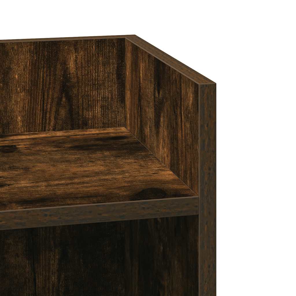 sidebord med hylde røget eg 25,5x27x60 cm