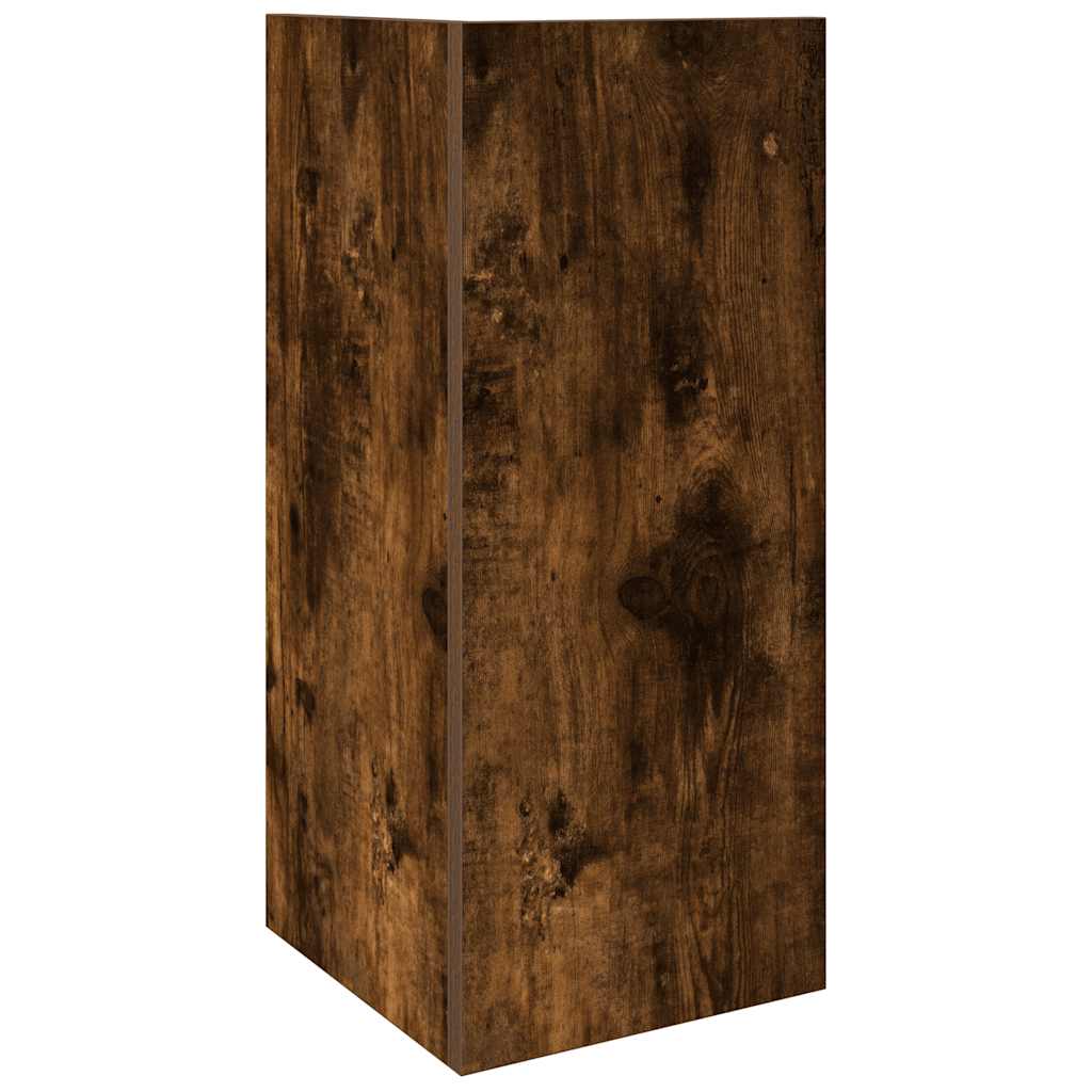 Sideborde 2 stk med reol røget eg 25,5x27x60 cm