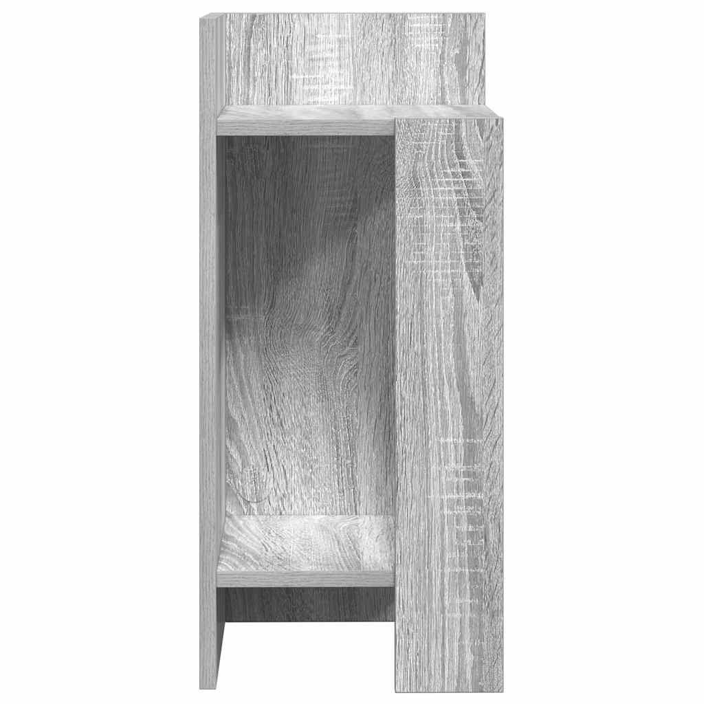 Sideborde 2 stk med reol sonoma 25,5x27x60 cm