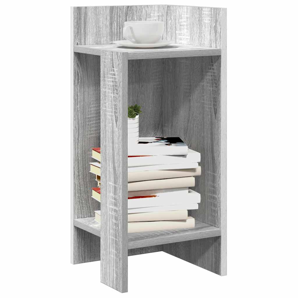 Sideborde 2 stk med reol sonoma 25,5x27x60 cm