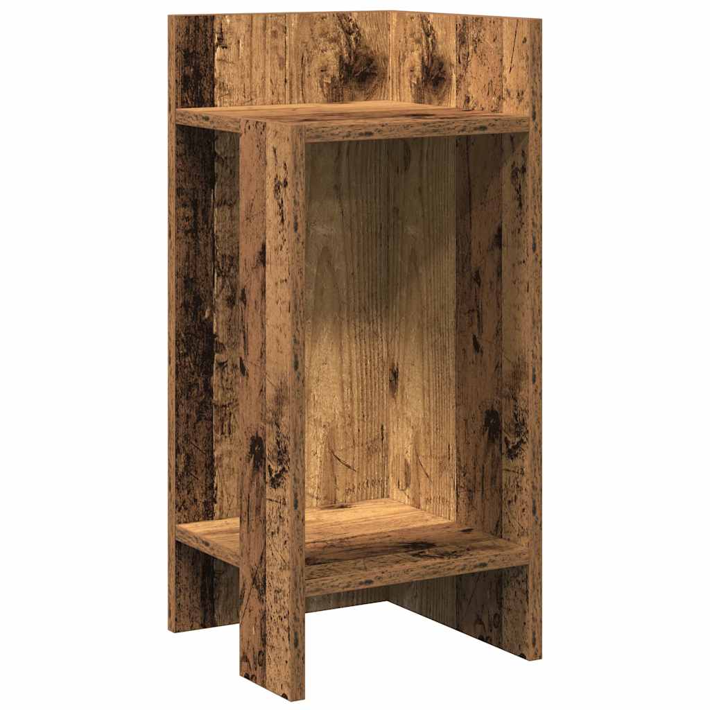 Sideborde 2 stk med reol gammelt træ 25,5x27x60 cm