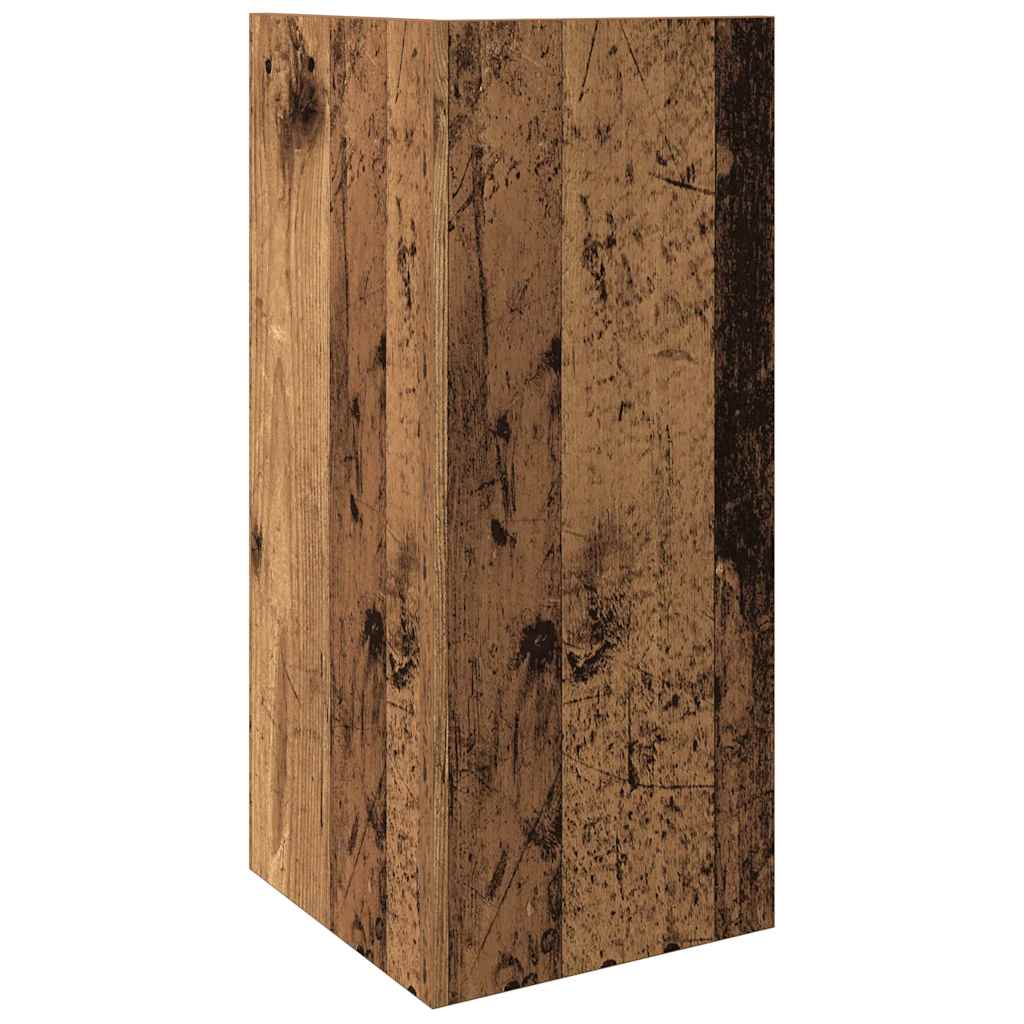 Sideborde 2 stk med reol gammelt træ 25,5x27x60 cm