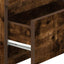 sengeborde 2 stk. med 2 skuffer 40x33x60 cm røget egetræsfarve