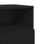 sengebord med 2 skuffer 36x36x68 cm sort