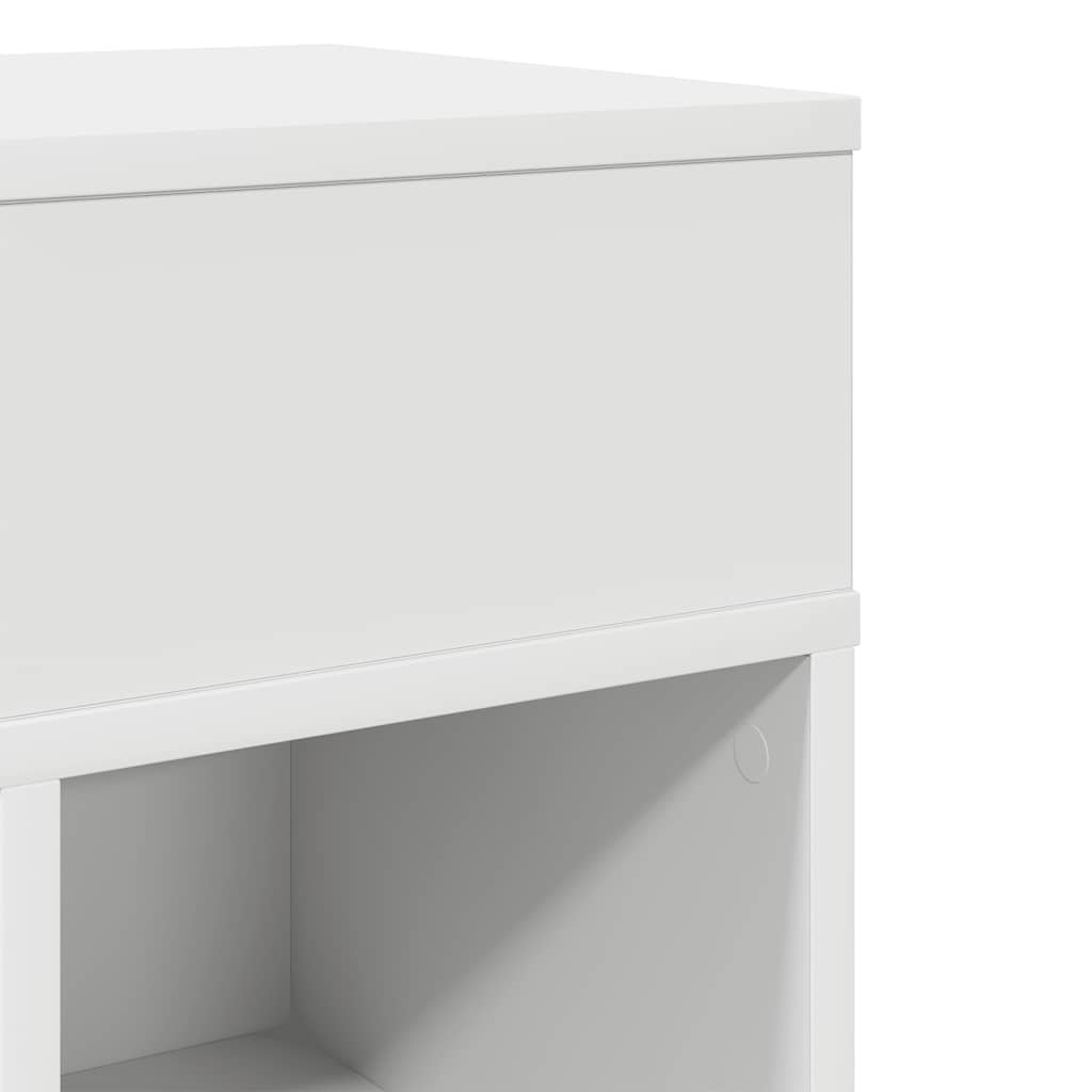 sengebord med skuffe 25x31x66 cm hvid