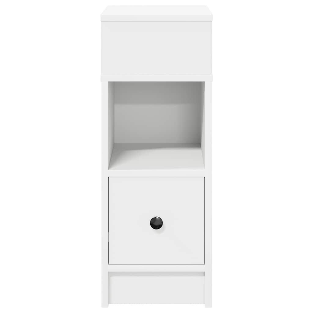 sengeborde 2 stk. med skuffe 25x31x66 cm hvid