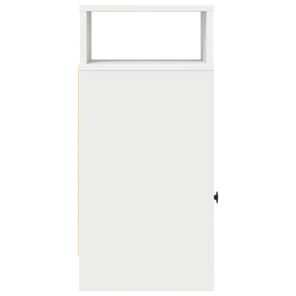 sengeborde 2 stk. med skuffe 25x31x66 cm hvid