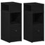 sengeborde 2 stk. med skuffe 25x31x66 cm sort