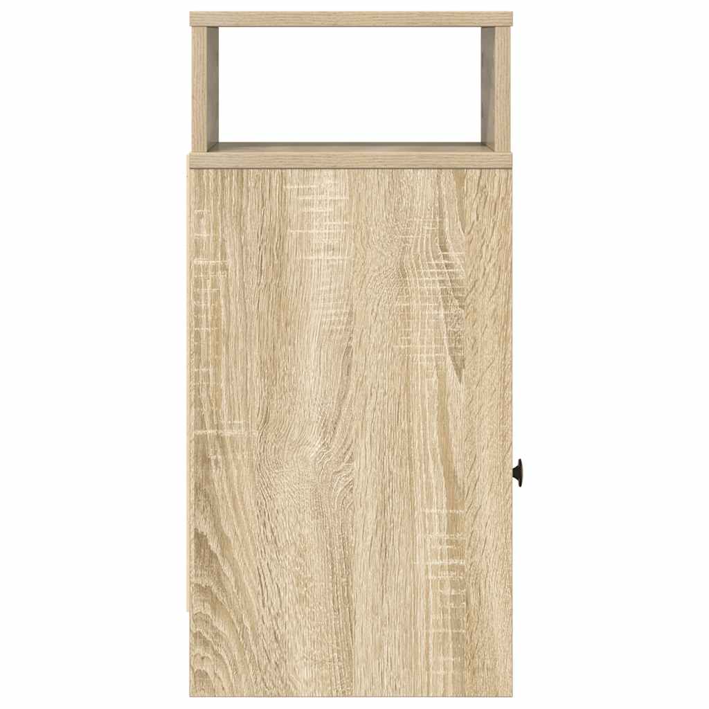 sengeborde 2 stk. med skuffe 25x31x66 cm sonoma-eg