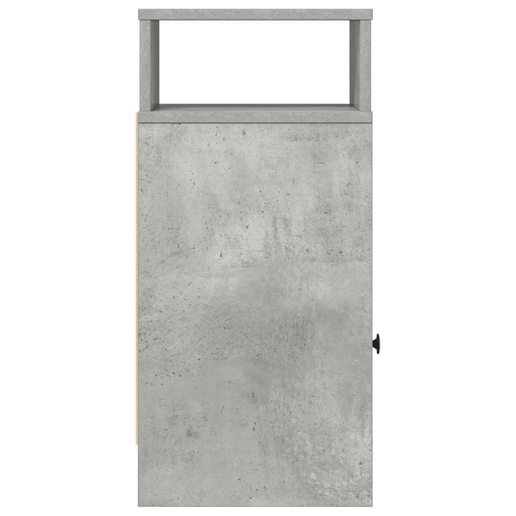 sengebord med skuffe 25x31x66 cm betongrå