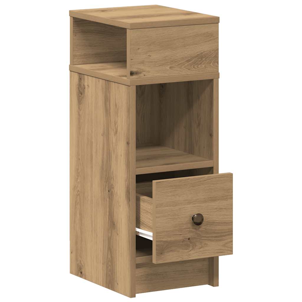 sengebord med skuffe 25x31x66 cm kunsteg