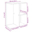 sengeborde 2 stk. 46,5x29x61 cm konstrueret træ hvid