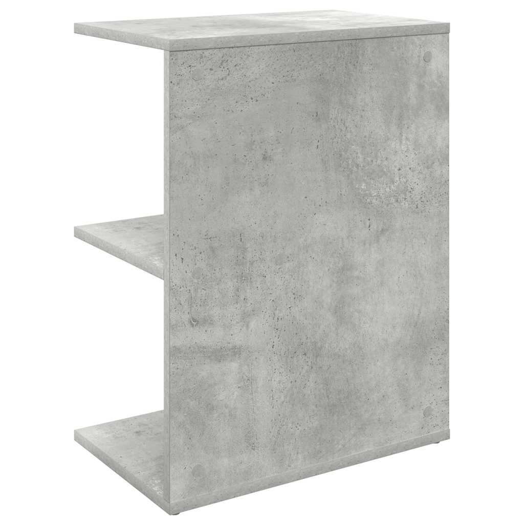 sengebord 46,5x29x61 cm konstrueret træ betongrå