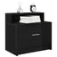 sengebord med skuffe 51x31x47 cm sort-eg