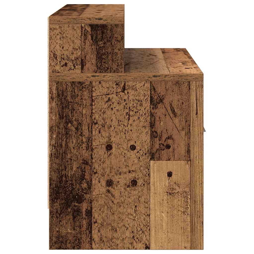 sengeborde med skuffe 2 stk. 51x31x47 cm antikt træ