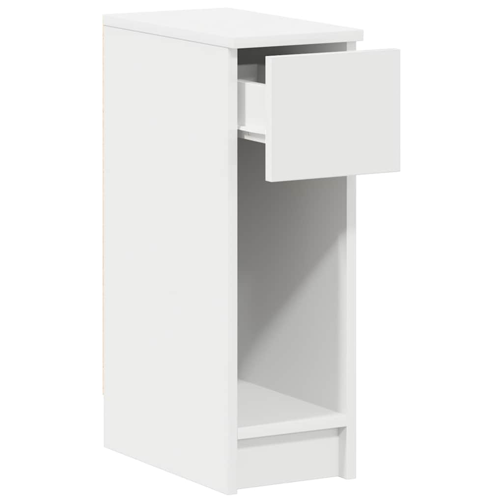 sengebord med skuffe 20x36x60 cm hvid