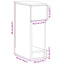 sengebord med skuffe 20x36x60 cm hvid