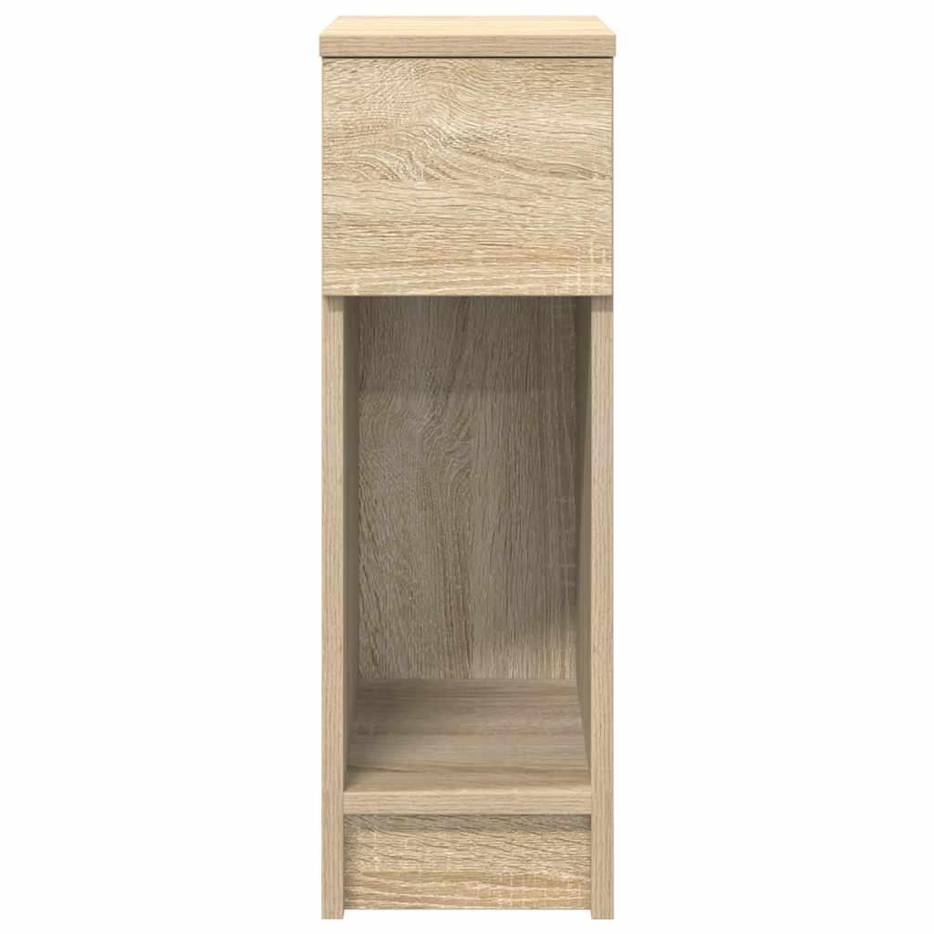 sengebord med skuffe 20x36x60 cm sonoma-eg