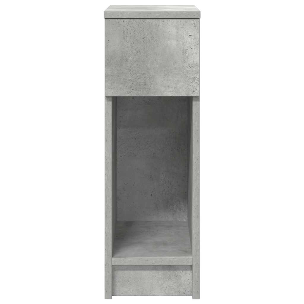 sengebord med skuffe 20x36x60 cm betongrå
