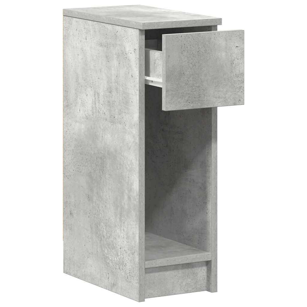 sengebord med skuffe 20x36x60 cm betongrå
