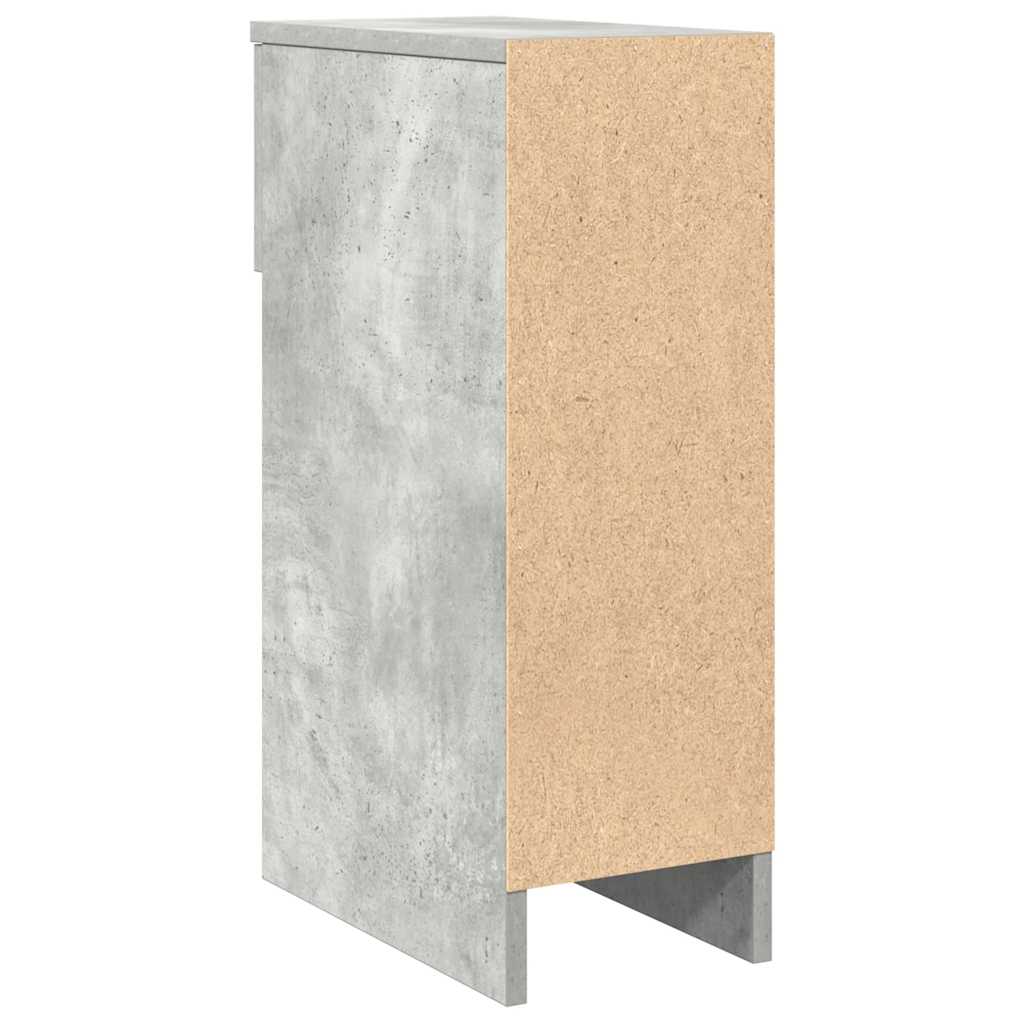 sengebord med skuffe 20x36x60 cm betongrå