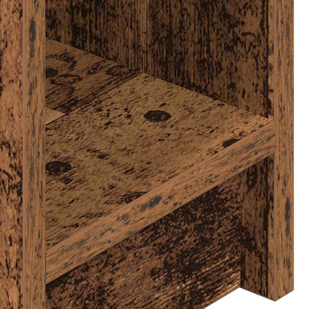 sengebord med skuffe 20x36x60 cm antikt træ