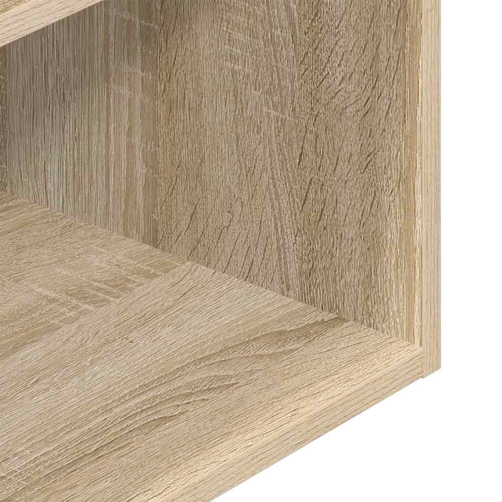 sengeborde med skuffe 2 stk. 35x34x66,5 cm sonoma-eg