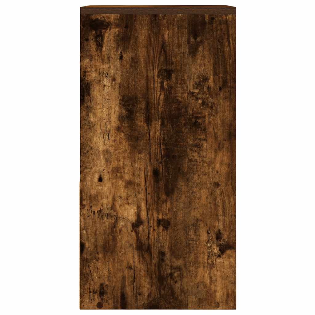 sengebord med skuffe 35x34x66,5 cm røget egetræsfarve