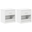 sengeborde 2 stk. med skuffe 39x28x41 cm hvid
