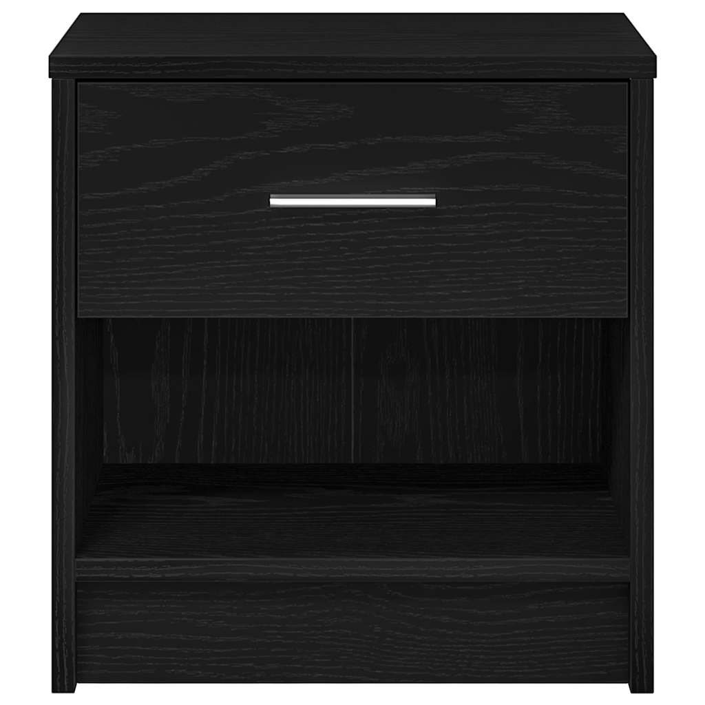 sengebord med skuffe 39x28x41 cm sort