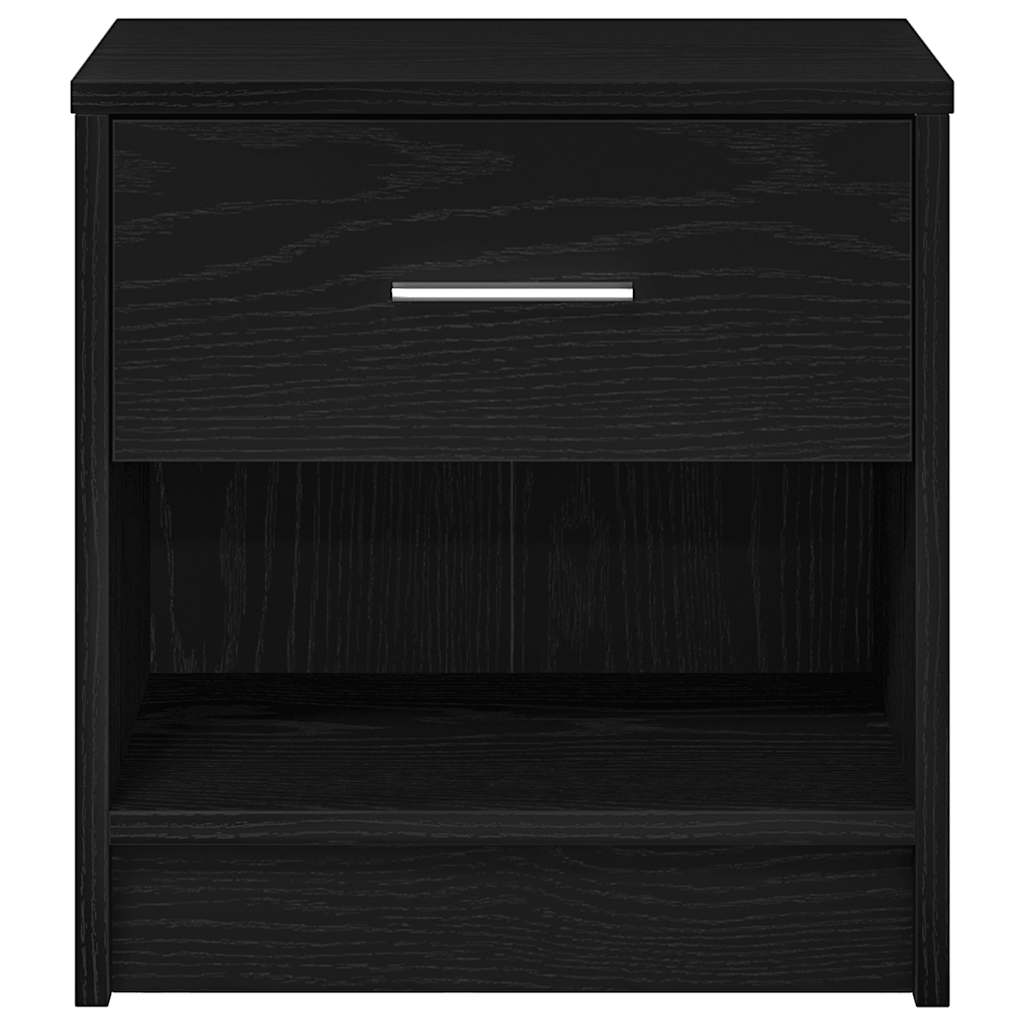 sengeborde 2 stk. med skuffe 39x28x41 cm sort